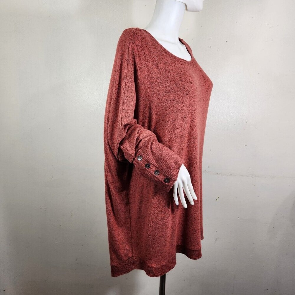 Westbound Womens Size 3X orange rusted Crew Neck Long Sleeve Pullover Sweater 23 - Picture 2 of 9